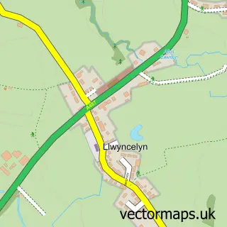 Street map sample of Llwyncelyn, Dyfed