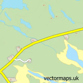 Street map sample of Loch a' Chàrnain, Western Isles