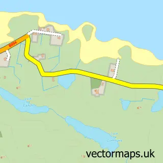 Street map sample of Loch Euphort, Western Isles