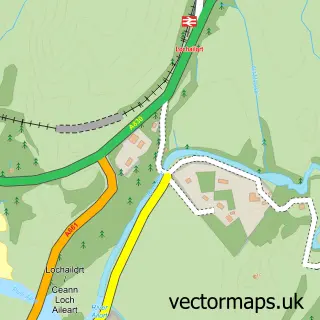 Street map sample of Lochailort, Inverness