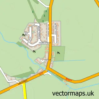 Street map sample of Lochans, Wigtown