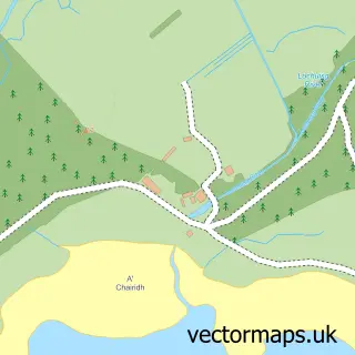 Street map sample of Lochbuie, Argyll and Bute