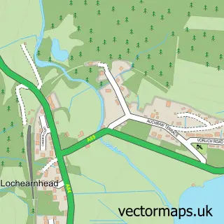 Street map sample of Lochearnhead, Stirling and Falkirk