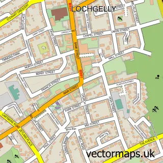 Street map sample of Lochgelly, Fife