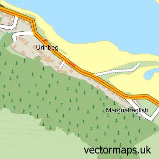 Street map sample of Lochranza, Ayrshire and Arran