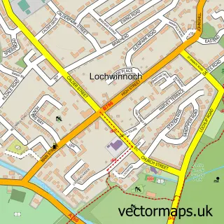 Street map sample of Lochwinnoch, Renfrewshire