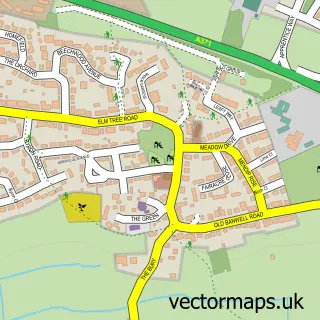 Street map sample of Locking, Somerset