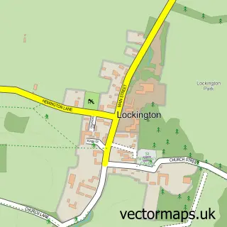 Street map sample of Lockington, Leicestershire