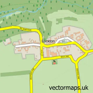 Street map sample of Lockton, North Yorkshire