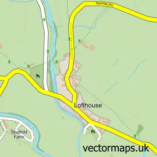 Street map sample of Lofthouse, North Yorkshire