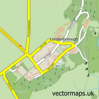 Street map sample of Londesborough, East Riding of Yorkshire