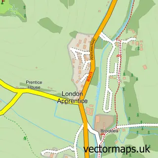 Street map sample of London Apprentice, Cornwall
