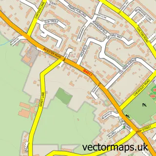 Street map sample of Long Crendon, Buckinghamshire