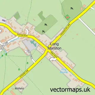 Street map sample of Long Marston, Hertfordshire