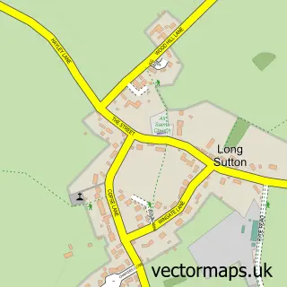 Street map sample of Long Sutton, Hampshire