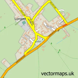 Street map sample of Longcot, Oxfordshire