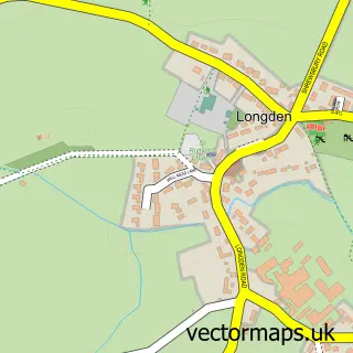Street map sample of Longden, Shropshire