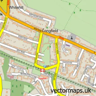 Street map sample of Longfield, Kent