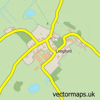 Street map sample of Longford, Shropshire