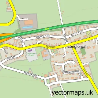 Street map sample of Longforgan, Perth and Kinross