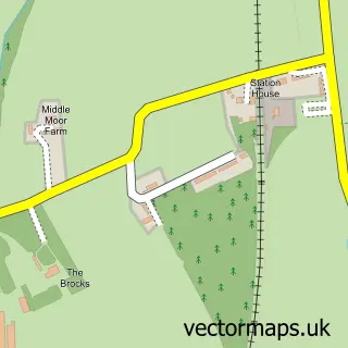 Street map sample of Longhirst Colliery, Northumberland