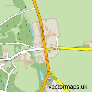 Street map sample of Longhirst, Northumberland