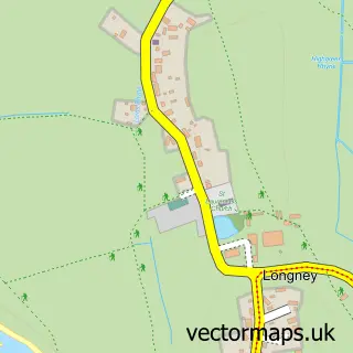 Street map sample of Longney, Gloucestershire