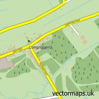 Street map sample of Longriggend, Lanarkshire