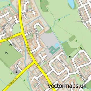Street map sample of Longstanton, Cambridgeshire
