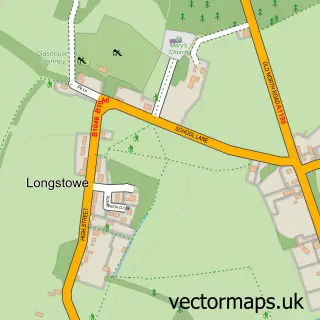 Street map sample of Longstowe, Cambridgeshire