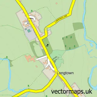 Street map sample of Longtown, Herefordshire