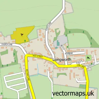 Street map sample of Longworth, Oxfordshire