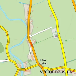 Street map sample of Lorton, Cumbria