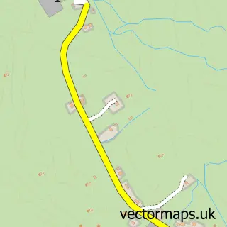 Street map sample of Losgaintir, Western Isles
