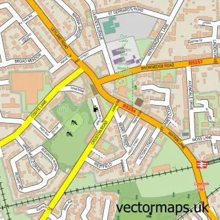 Street map sample of Lostock Hall, Lancashire