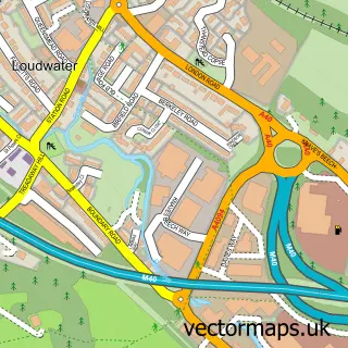 Street map sample of Loudwater, Buckinghamshire