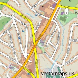 Street map sample of Loughton, Essex