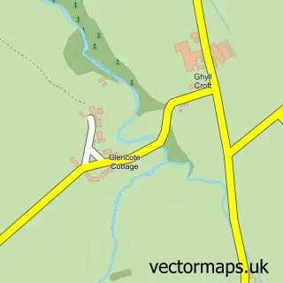 Street map sample of Low Braithwaite, Cumbria