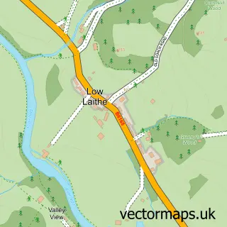 Street map sample of Low Laithe, North Yorkshire
