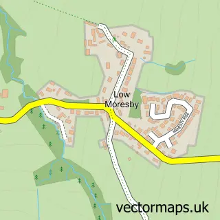 Street map sample of Low Moresby, Cumbria