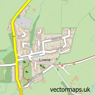 Street map sample of Lowca, Cumbria