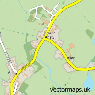 Street map sample of Lower Ansty, Dorset