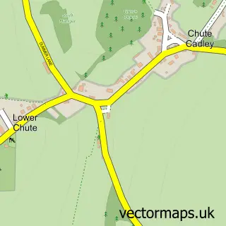 Street map sample of Lower Chute, Wiltshire