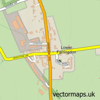 Street map sample of Lower Farringdon, Hampshire