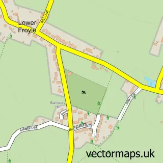 Street map sample of Lower Froyle, Hampshire