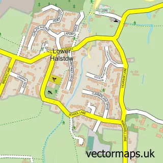 Street map sample of Lower Halstow, Kent