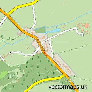 Street map sample of Lower Harlestone, Northamptonshire