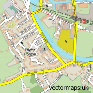 Street map sample of Lower Hopton, West Yorkshire