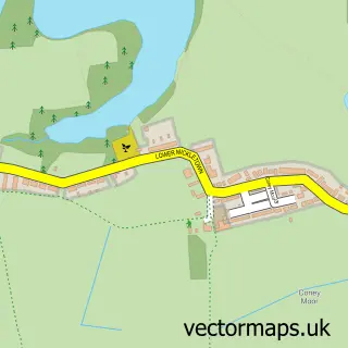 Street map sample of Lower Mickletown, West Yorkshire
