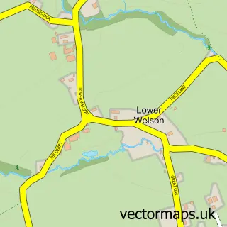 Street map sample of Lower Welson, Herefordshire